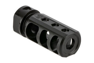 Fortis Rapid Engagement Device mod 2 with nitride finish is an effective 3-port 9mm muzzle brake for 1/2x36 threaded barrels.